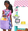 Barbie - Coffret de jeu Le marché fermier, poupée (brunette)