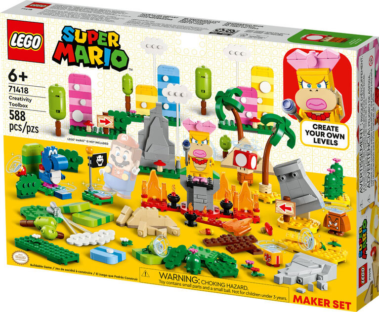 LEGO Super Mario Creativity Toolbox Maker Set Building Toy Set 71418 (588 Pieces)