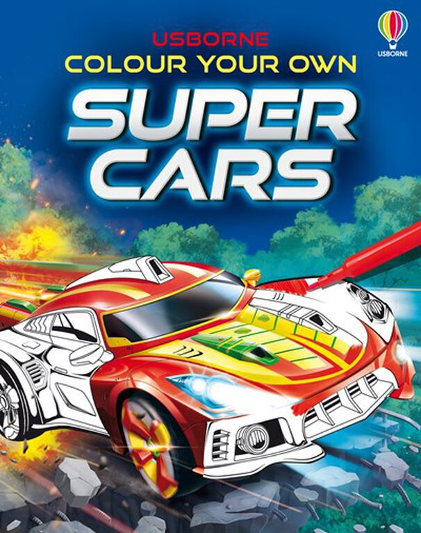 Colour Your Own Supercars - English Edition