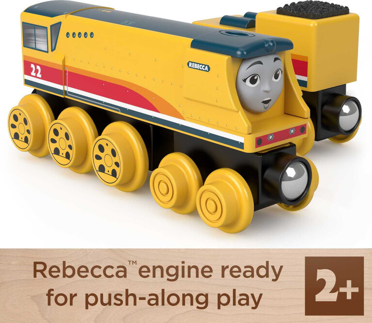 Thomas et ses amis - Piste en bois - Locomotive Rebecca et wagon de charbon