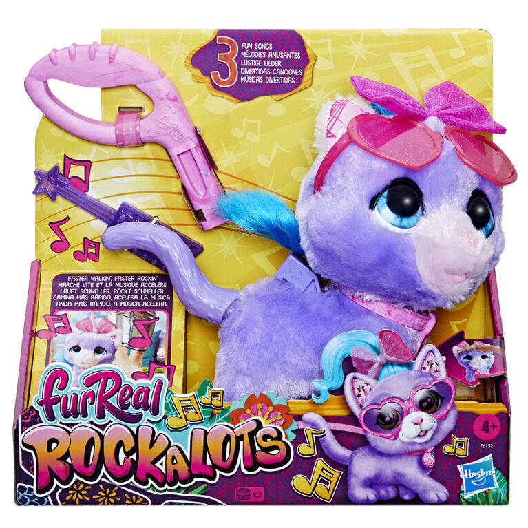 furReal Rockalots Kitty Musical Walking Toy: Electronic Pet with 3 Fun Songs, Sound Effects, Bobblehead Motion, 3 Accessories - R Exclusive