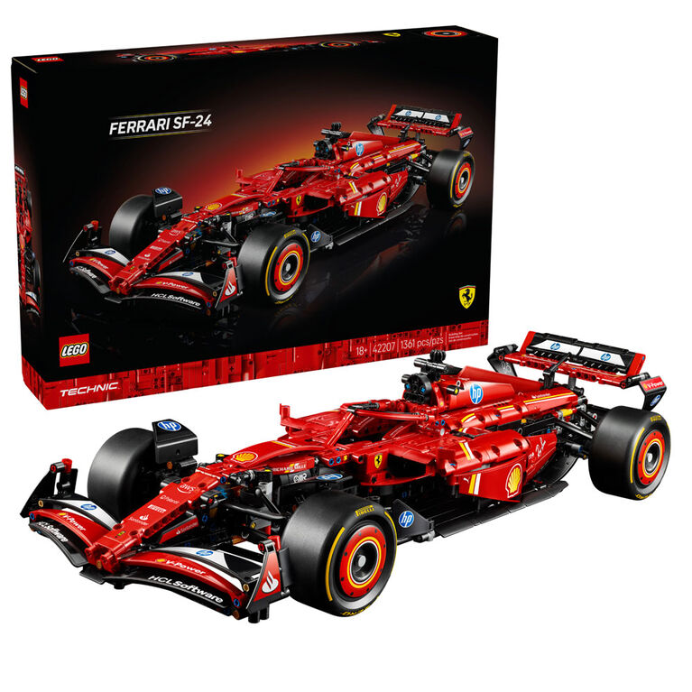 LEGO Technic Voiture Ferrari SF-24 F1, Ensemble de modèle de voiture pour adultes, Ensemble Construisez votre propre véhicule de course 42207