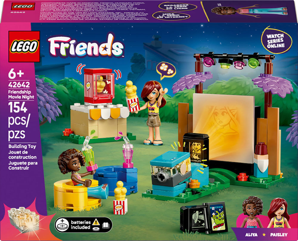 LEGO Friends Friendship Movie Night Pretend Play Building Toy for Girls & Boys, Ages 6+ - 42642