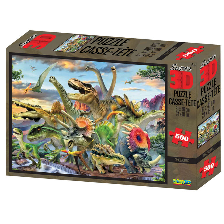 Howard Robinson - Dinosaurius 500 pièces - Casse-tête Super 3D