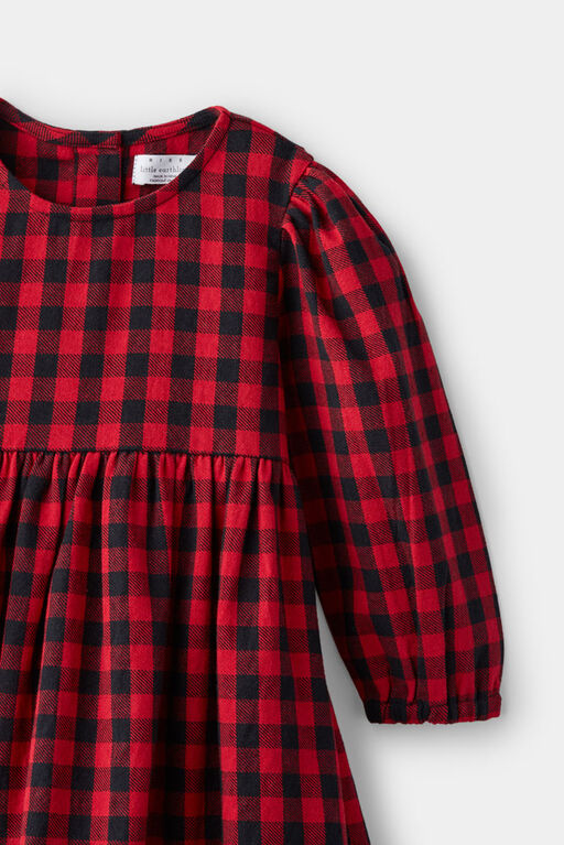 Flannel Plaid Dress Red 18-24M