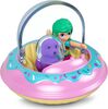 Polly Pocket Micro Doll with Donut-Themed Die-cast Spaceship and Mini Pet, Travel Toys