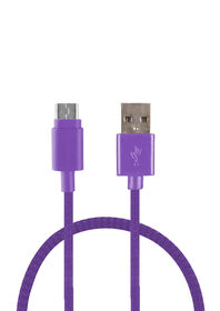 C&acirc;ble micro USB tress&eacute; de 1,5 m&egrave;tre de Vivitar - Violet