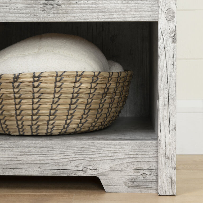 Navali 1-Drawer Nightstand Seaside Pine