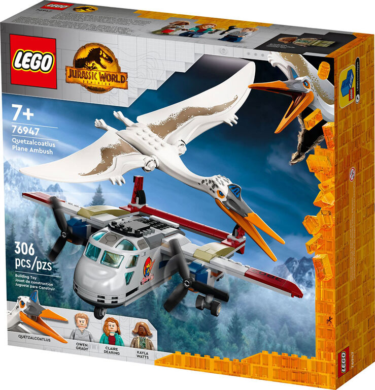 LEGO Jurassic World L'embuscade en avion du Quetzalcoatlus 76947 Ensemble de construction (293 pièces).
