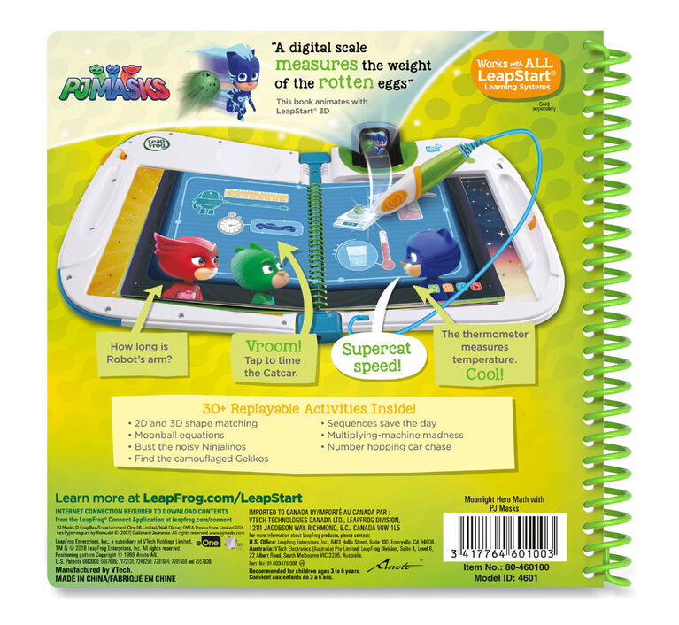 LeapFrog LeapStart 3D Moonlight Hero Math with PJ Masks Activity Book - English Edition