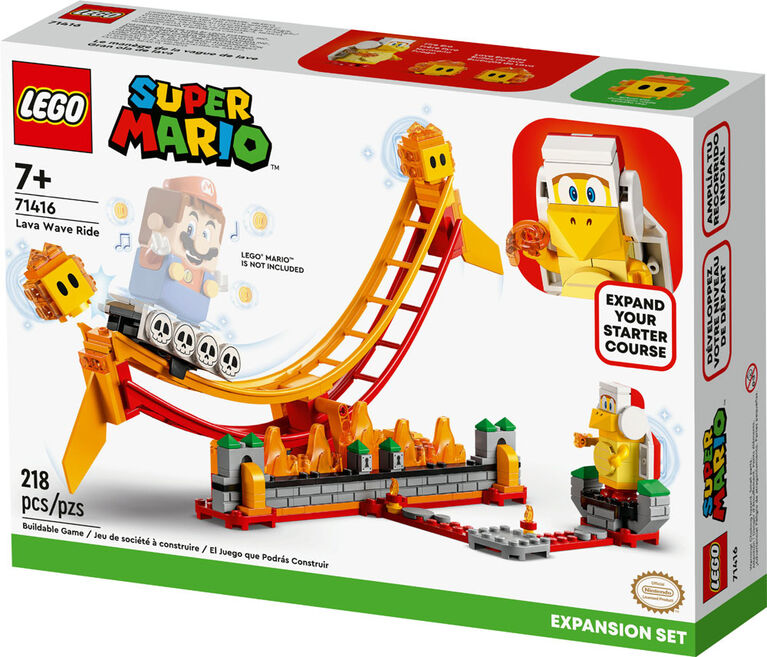 LEGO Super Mario Lava Wave Ride Expansion Set 71416 Building Toy Set (218 Pieces)