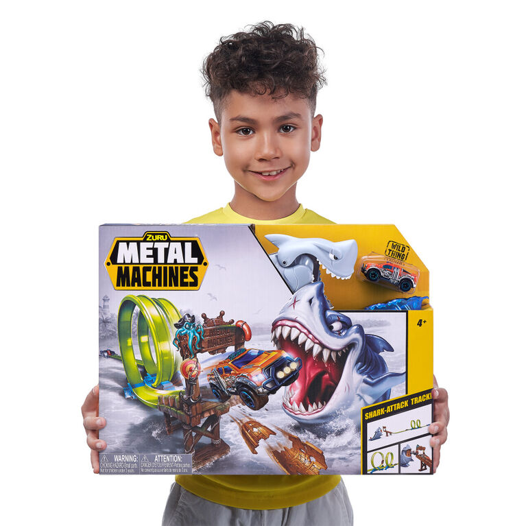 Metal Machines Shark Attack Building Trackset with Mini Racing Car by ZURU