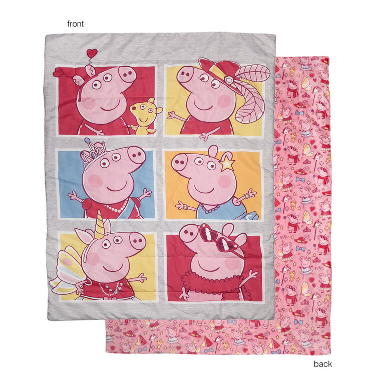 Ensemble de literie 2 Articles Peppa Pig pour Enfant, comprenant une Couette et une Taie d'Oreiller