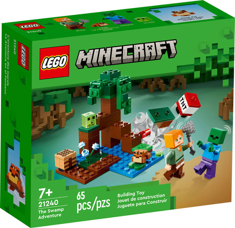 LEGO Minecraft L'aventure des marais 21240; Jeu de construction (65 pièces)