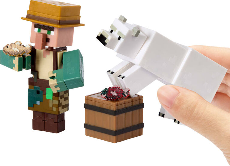 Minecraft Toys, 2-Pack of Action Figures, Gifts for Kids