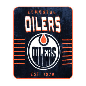 Couverture douce en peluche des Oilers de Edmonton de la LNH (60 x 70 pouces)
