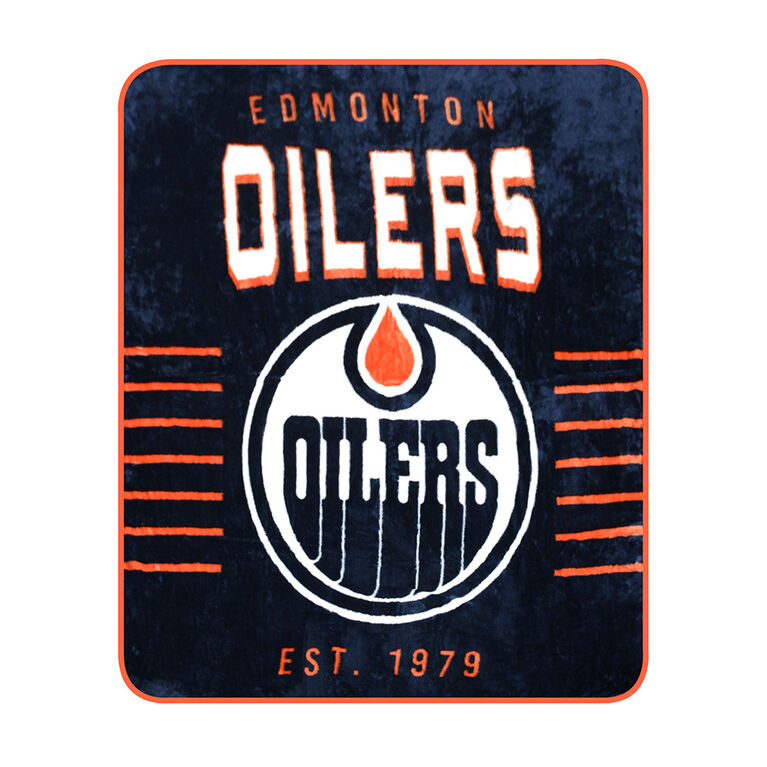 Couverture douce en peluche des Oilers de Edmonton de la LNH (60 x 70 pouces)
