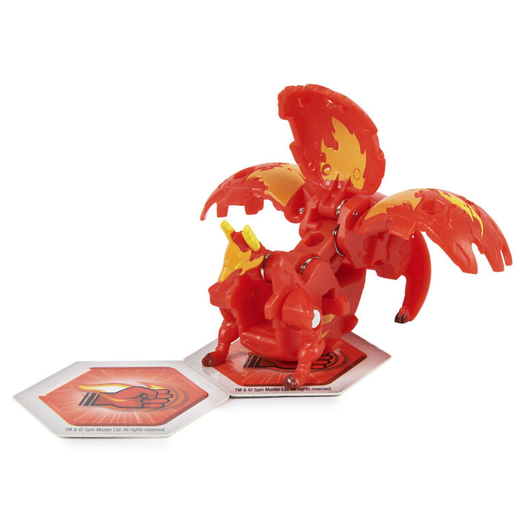 Bakugan Evolutions, Blitz Fox (Red), 2-inch Tall Collectible Action Figure and Trading Card