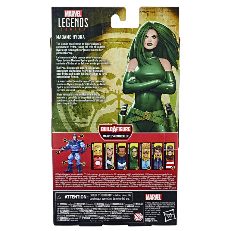Marvel Legends Series 6-inch Madame Hydra Comics Action Figure 6-inch Collectible Toy, 4 Accessories, 1 Build-A-Figure Part.