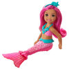 Barbie Dreamtopia Chelsea Mermaid Doll, 6.5-inch with Pink Hair and Tail
