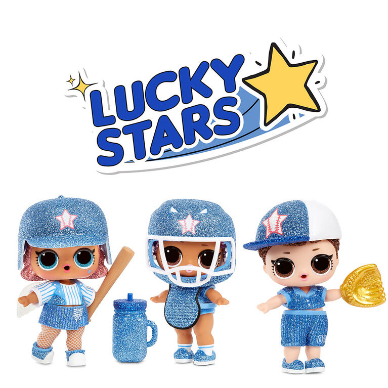 Poupées scintillantes de base-ball L.O.L. Surprise All-Star B.B.s série 1 sport avec 8 Surprises