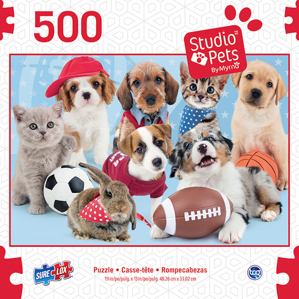 Cupcake Party 500 Piece Studio Pets Collection Jigsaw Puzzle