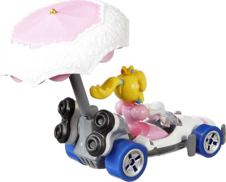 Hot WheelsMariokart Princess Peach B-Dasher & Peach Parasol