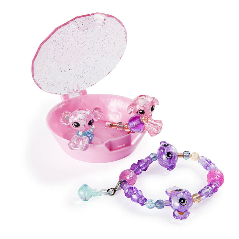 Twisty Petz, Series 2 Babies 4-Pack, Koalas and Puppies Collectible Bracelet and Case (Pink)