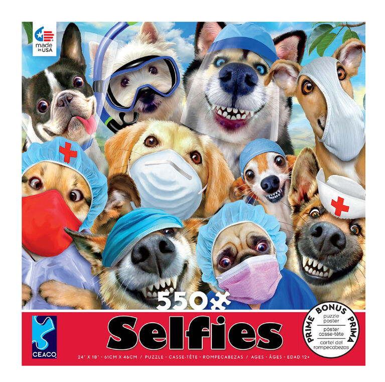 Ceaco Selfies Puzzle de 550 pièces Selfies masqués