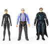 DC Comics, Coffret de 3 figurines articulées Batman avec Bruce Wayne, Selina Kyle et The Penguin de 30 cm