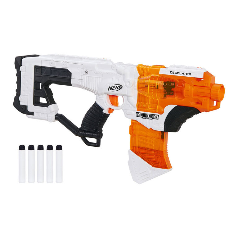 Desolator Nerf Doomlands Toy Blaster With 10 Dart Clip R Exclusive Toys R Us Canada