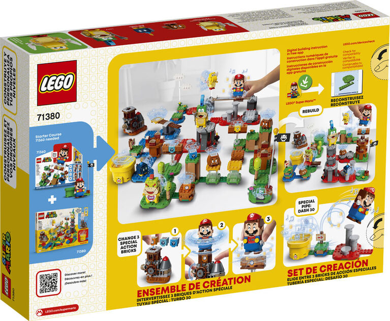 LEGO Super Mario Set de créateur Invente ton aventure 71380 (366 pièces)