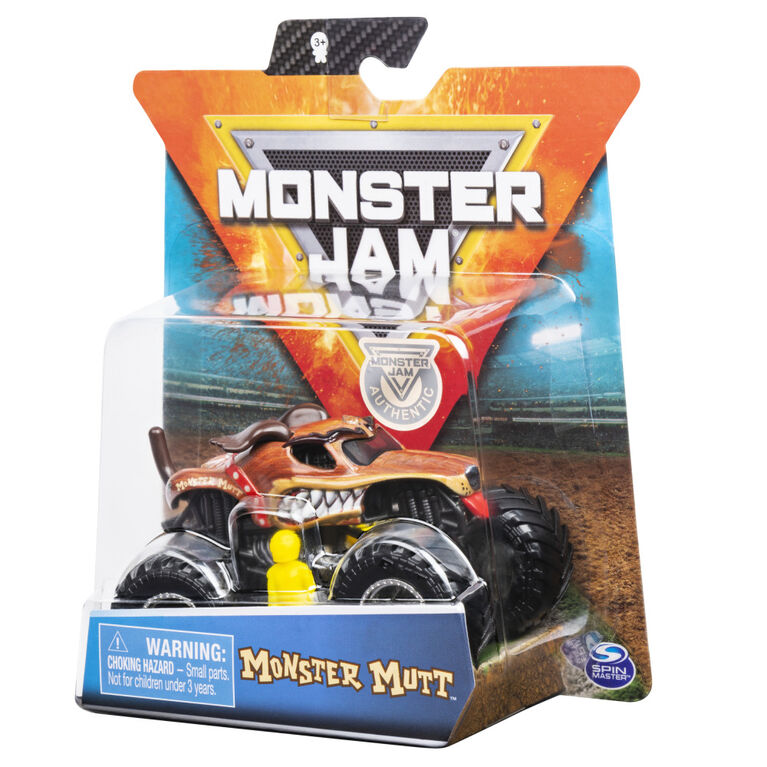 Monster Jam, Official Monster Mutt Monster Truck, Die-Cast Vehicle, Ruff Crowd Series, 1:64 Scale