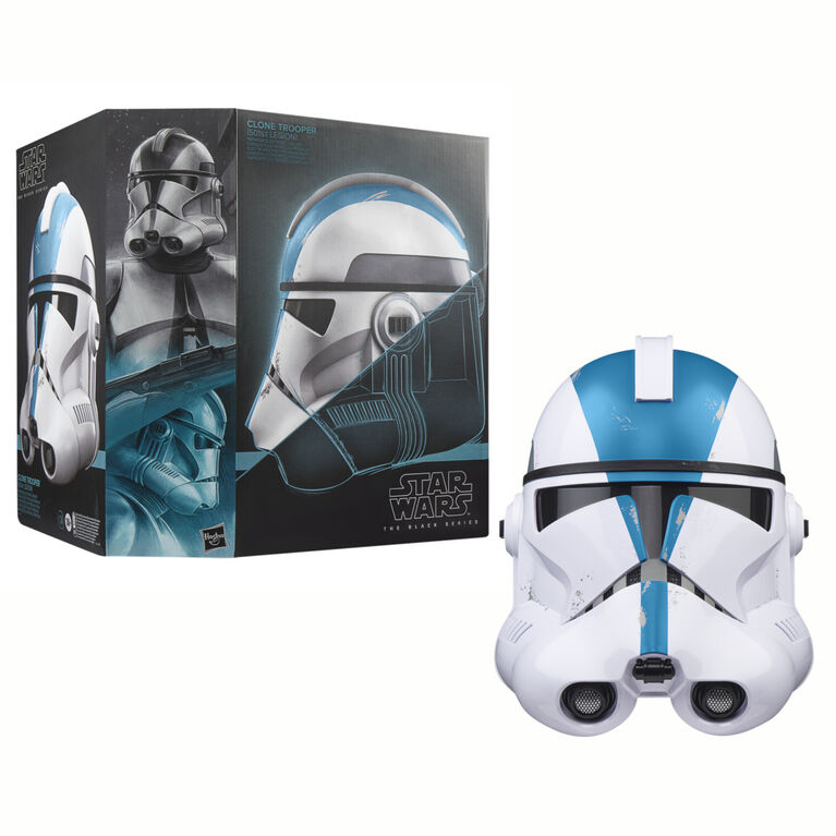 Star Wars The Black Series Clone Trooper (501st Legion) Premium Electronic Helmet, Adult Roleplay Item