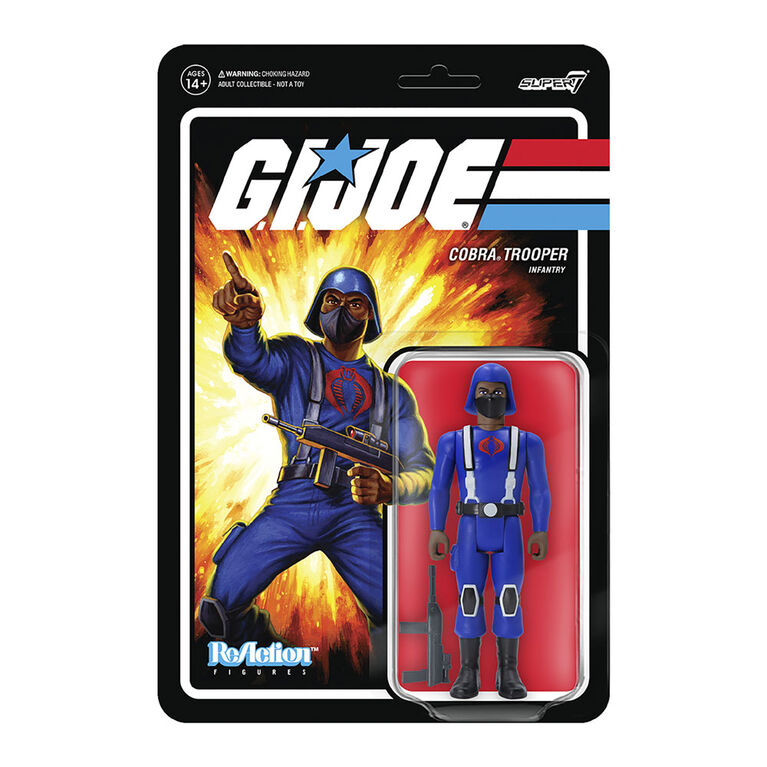 GI Joe ReAction Figures Wave 1 - Cobra Trooper Y-Back (Marron)
