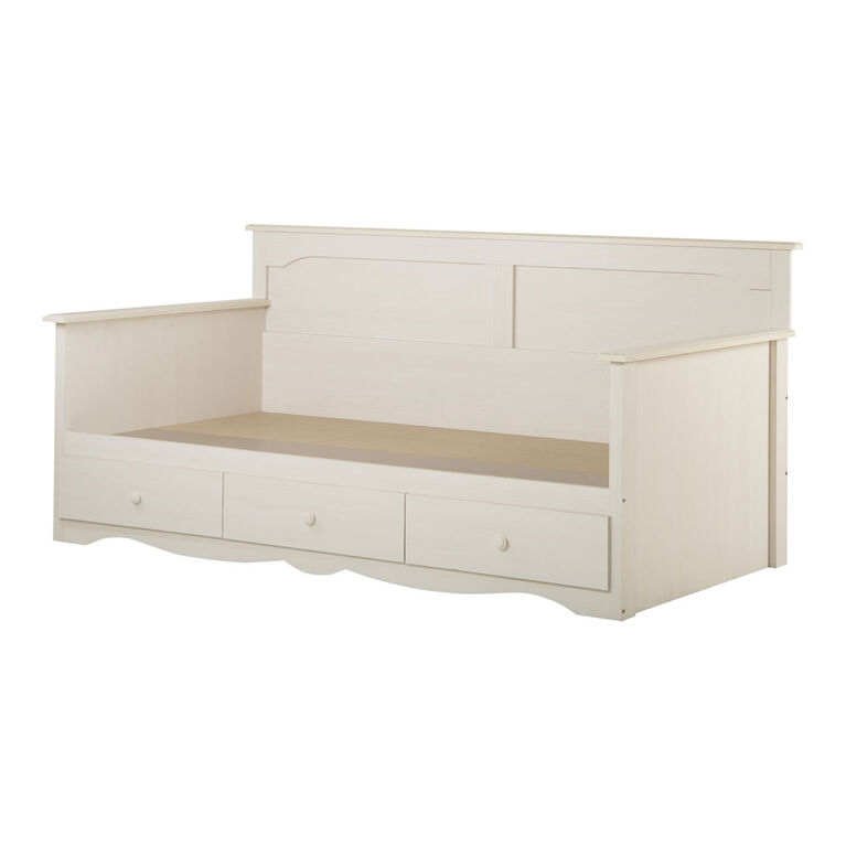 Summer Breeze Daybed with Storage- White Wash