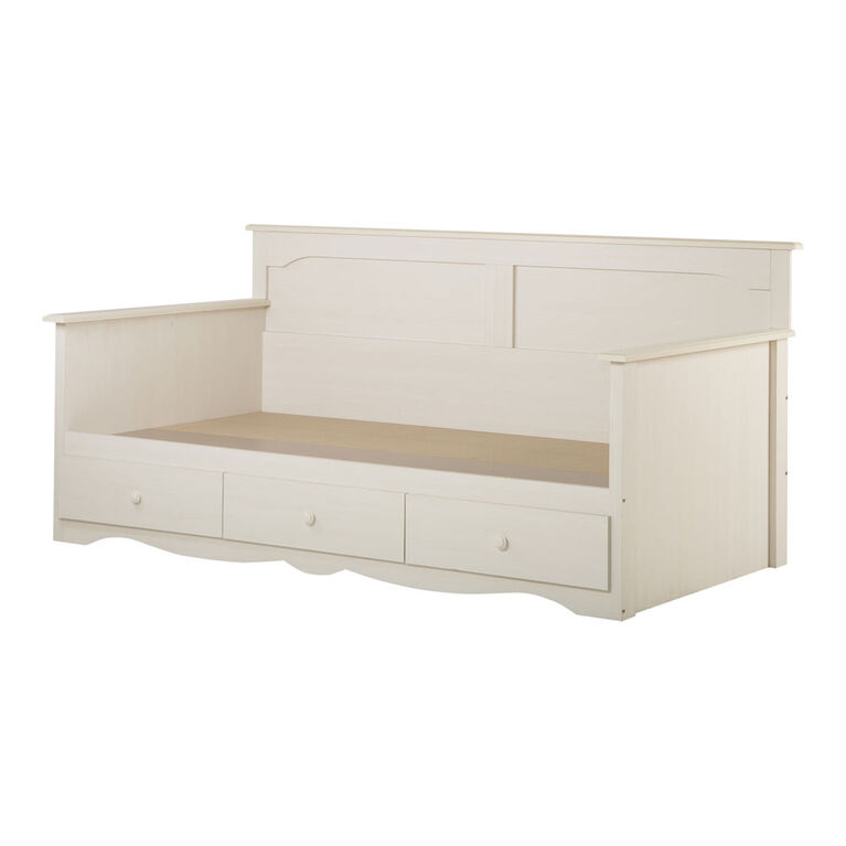 Summer Breeze Lit divan avec rangement- Blanc antique