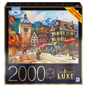Big Ben Luxe 2000-Piece Adult Jigsaw Puzzle, German Market Town