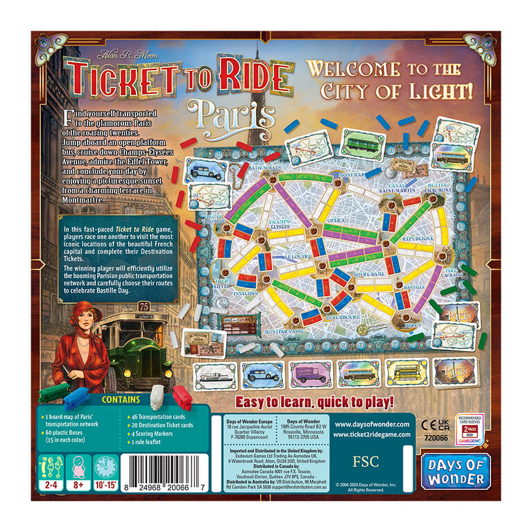 Days Of Wonder - Ticket To Ride - Express - Paris - English