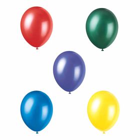 12" Latex Balloons, 8 Pieces - Assorted Colours