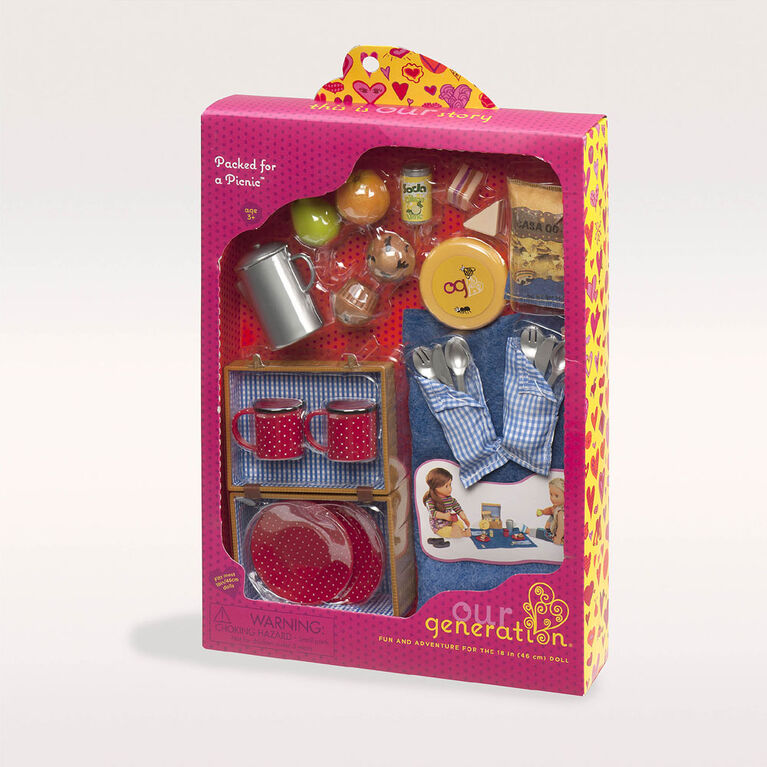 Our Generation, Packed For A Picnic, Play Food Accessory Set for 18-inch Dolls