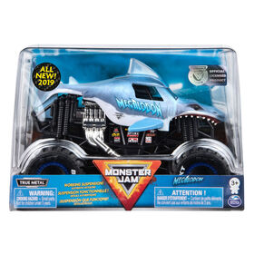 Monster Jam, Official Megalodon Monster Truck, Die-Cast Vehicle, 1:24 Scale.