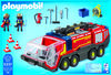 Playmobil - Pompiers avec véhicule aéroportuaire