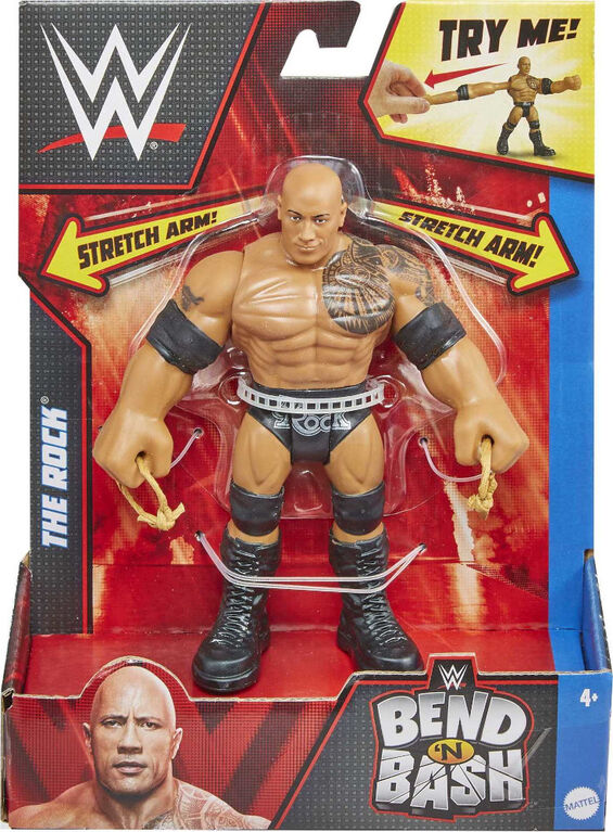 WWE Bend 'N Bash The Rock Action Figure