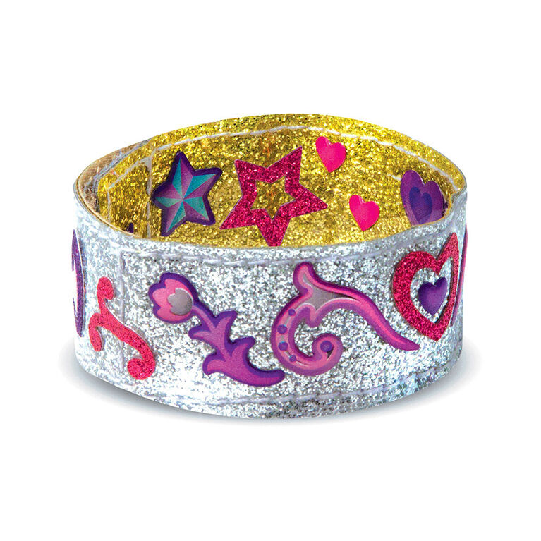 Melissa & Doug Design-Your-Own Bracelets With 100+ Sparkle Gem and Glitter Stickers - styles may vary