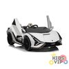 KIDSVIP Licensed 2-Seater Lamborghini Sian 4X4 24V Ride-On Car For Kids w/ RC - White