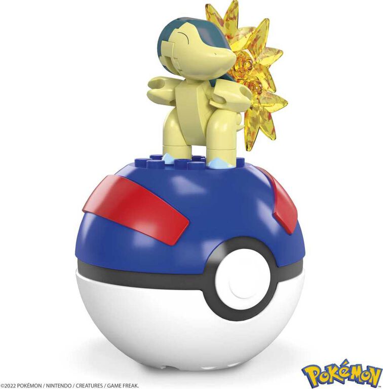 MEGA Pokemon Cyndaquil building set with 28 pieces and Poke Ball