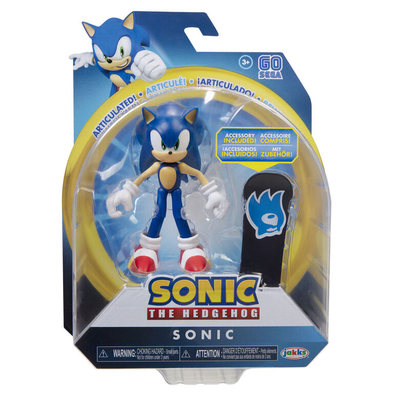 Sonic 4 Inch Figures - Modern Sonic With Snowboard