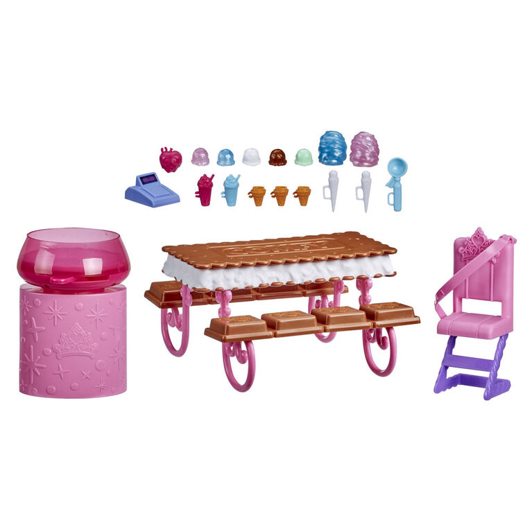 Disney Princess Comfy Squad Sweet Treats Truck, Playset with 16 Accessories, Pretend Ice Cream Shop