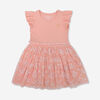 Rococo Robe Tutu Florale Pêche